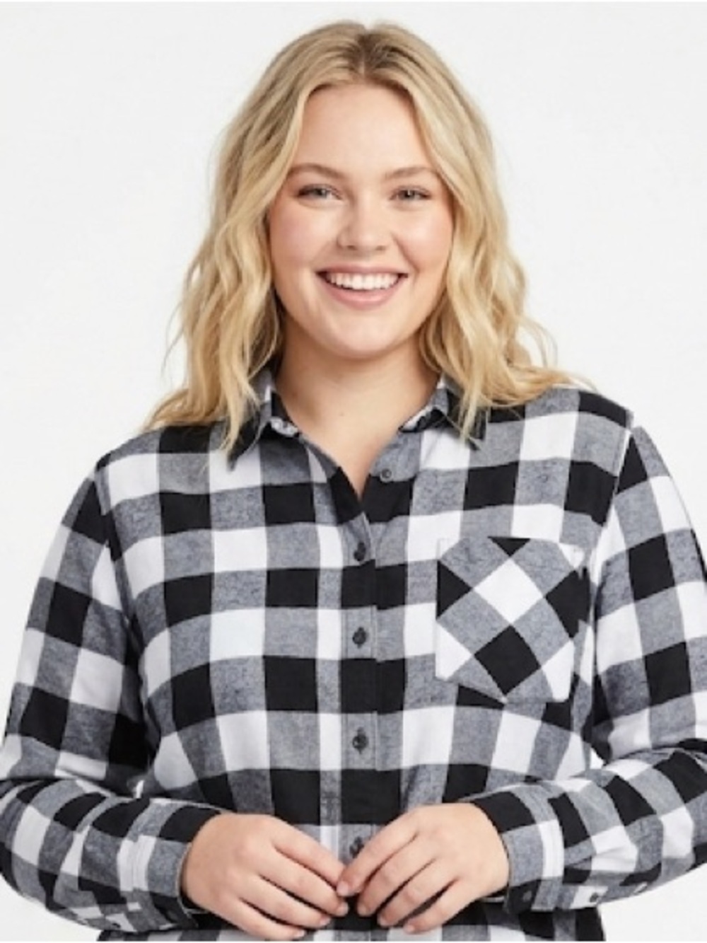TIME AND TRU blue checkered flannel button down shirt size XXlarge